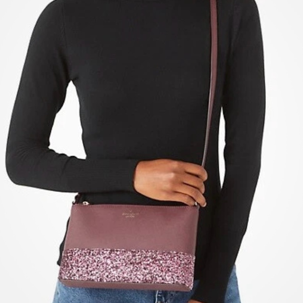 Kate Spade Greta Court Ramey Flash Glitter Crossbody - Picture 4 of 7